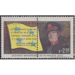 Chile 395 1972 2º Aniversario de la muerte del Gral. René Schneider MNH Chile 395 1972 2º Aniversario de la muerte del Gral. René Schneider MNH