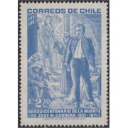 Chile 397 1972 150º Aniversario de la muerte del Gral Carrera MNH