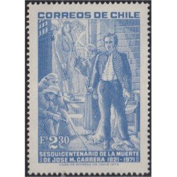 Chile 397 1972 150º Aniversario de la muerte del Gral Carrera MNH Chile 397 1972 150º Aniversario de la muerte del Gral Carrera MNH