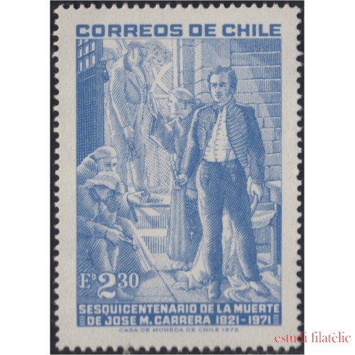 Chile 397 1972 150º Aniversario de la muerte del Gral Carrera MNH