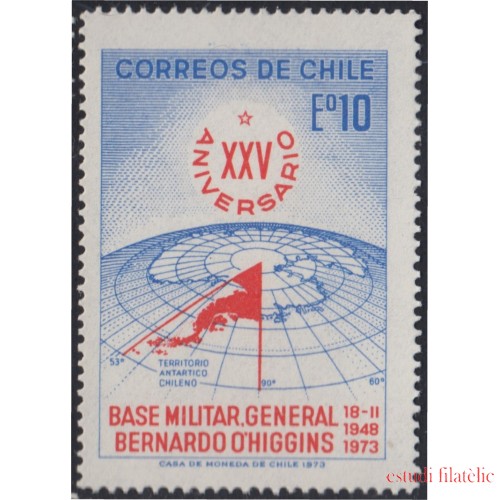 Chile 398 1973 25º Aniversario de la base militar Bernardo O´Higgins MNH