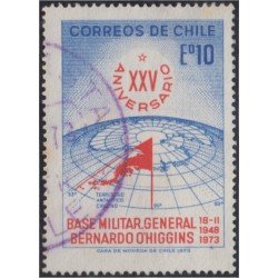 Chile 398 1973 25º Aniversario de la base militar Bernardo O´Higgins usado Chile 398 1973 25º Aniversario de la base militar Bernardo O´Higgins usado