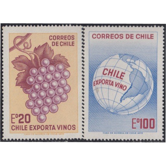 Chile 404/05 1973 Chile exporta vino MNH Chile 404/05 1973 Chile exporta vino MNH