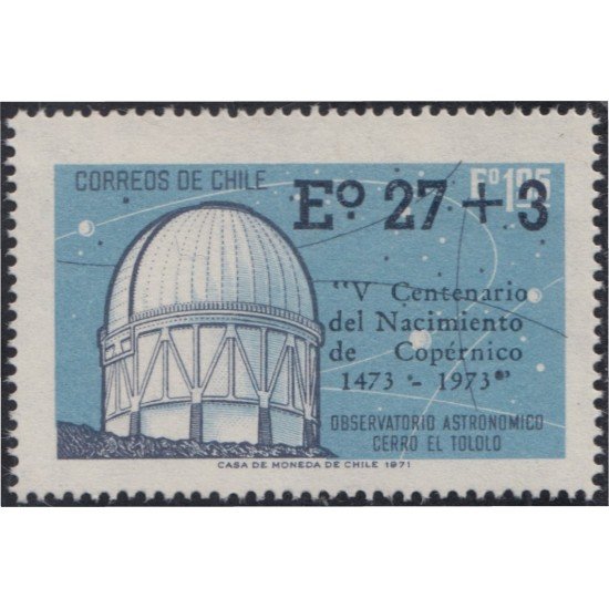 Chile 413 1974 500º Aniversario del nacimiento de Nicolás Copernic MNH