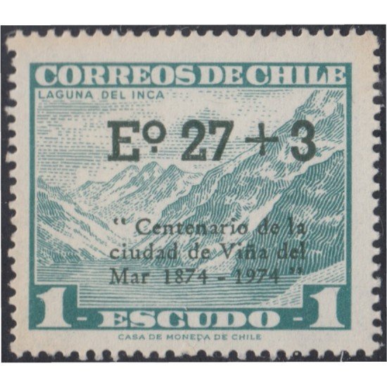 Chile 414 1974 Centenario de la villa de Viña del Mar MNH Chile 414 1974 Centenario de la villa de Viña del Mar MNH