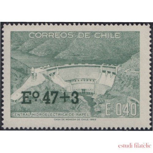 Chile 417 1974 Timbres postales de 1969 Central Hidroeléctrica MNH