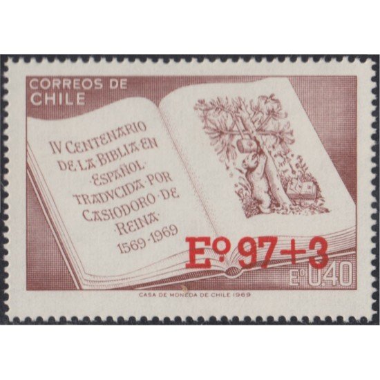 Chile 420 1974 4º Centenario de la Biblia en Español MNH Chile 420 1974 4º Centenario de la Biblia en Español MNH
