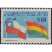 Chile 468 1976 150 años de la independencia de Bolivia MNH