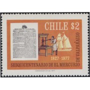Chile 486 1977 150 Años del Diario El Mercurio de Valparaíso MNH