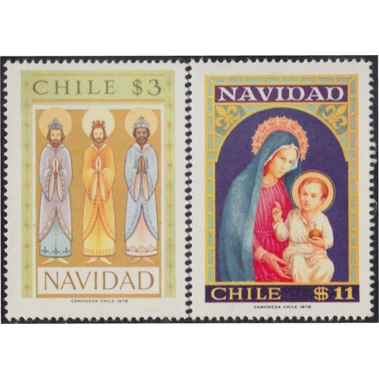 Chile 505/06 1978 Navidad Christmas MNH Chile 505/06 1978 Navidad Christmas MNH