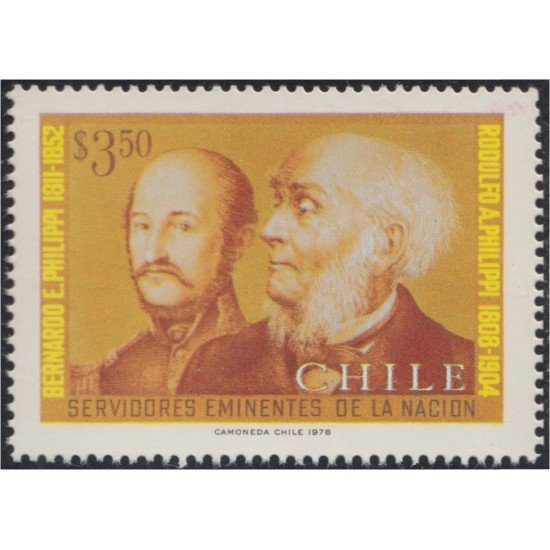 Chile 509 1978 Rodolfo A. y Bernardo E. Philippi MNH Chile 509 1978 Rodolfo A. y Bernardo E. Philippi MNH