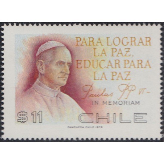 Chile 512 1979 Día de la Paz Papa Pablo VI MNH Chile 512 1979 Día de la Paz Papa Pablo VI MNH