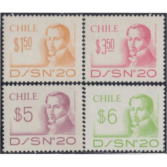 Chile 519/22 1979 Diego Portales MNH Chile 519/22 1979 Diego Portales MNH