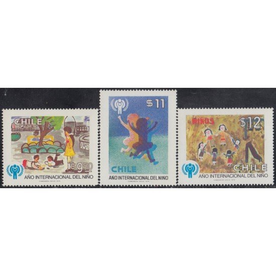 Chile 524/26 1979 Año internacional del niño Dibujos MNH Chile 524/26 1979 Año internacional del niño Dibujos MNH