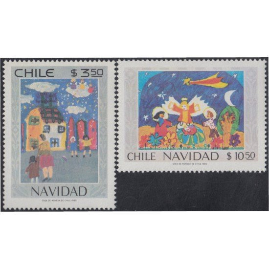 Chile 551/52 1980 Navidad Chistmas MNH Chile 551/52 1980 Navidad Chistmas MNH