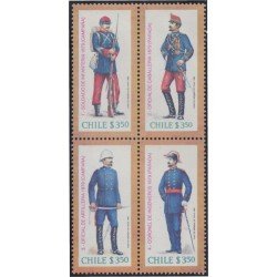 Chile 553/56 1980 Uniformes militares MNH Chile 553/56 1980 Uniformes militares MNH