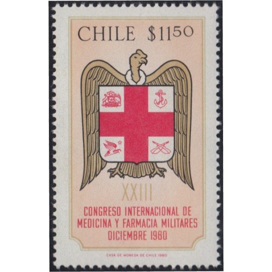 Chile 557 1980 23º Congreso internacional de medicina MNH Chile 557 1980 23º Congreso internacional de medicina MNH