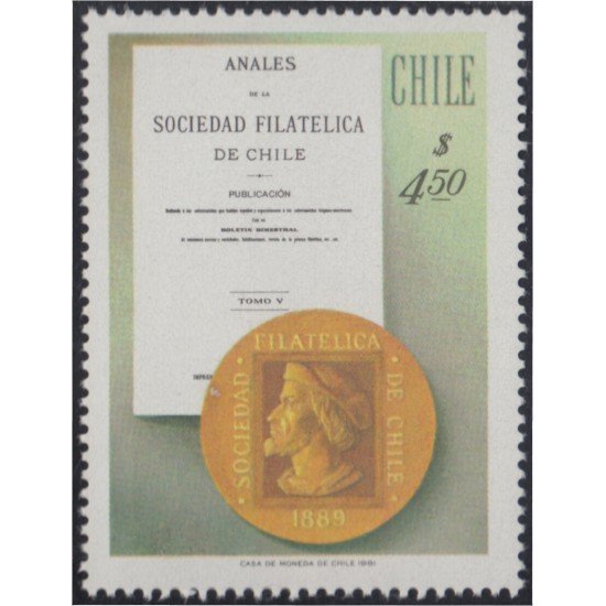 Chile 568 1981 Sociedad Filatélica de Chile MNH Chile 568 1981 Sociedad Filatélica de Chile MNH