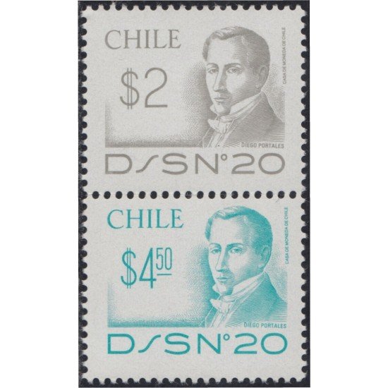 Chile 571/72 1981 Serie Antigua Diego Portales MNH