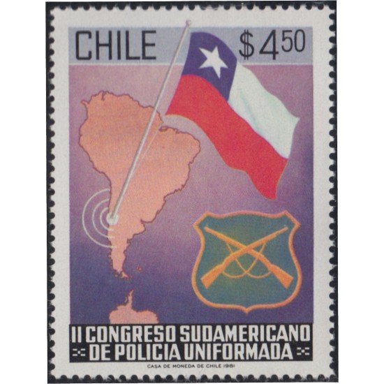 Chile 578 1981 II Congreso sudamericano de policía uniformada MNH