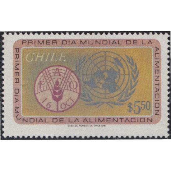 Chile 579 1981 Primer mundial de la alimentación MNH Chile 579 1981 Primer mundial de la alimentación MNH