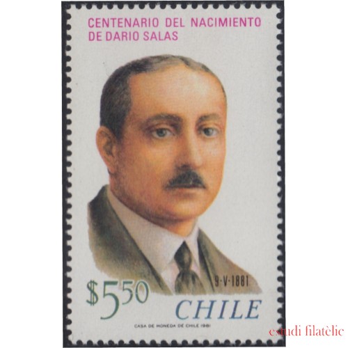 Chile 587 1981 Centenario del nacimiento de Darío Salas MNH