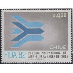 Chile 589 1982 Segunda feria internacional del aire Fuerza aérea MNH Chile 589 1982 Segunda feria internacional del aire Fuerza aérea MNH