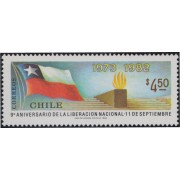 Chile 605 1982 9º Aniversario de la Liberación Nacional MNH
