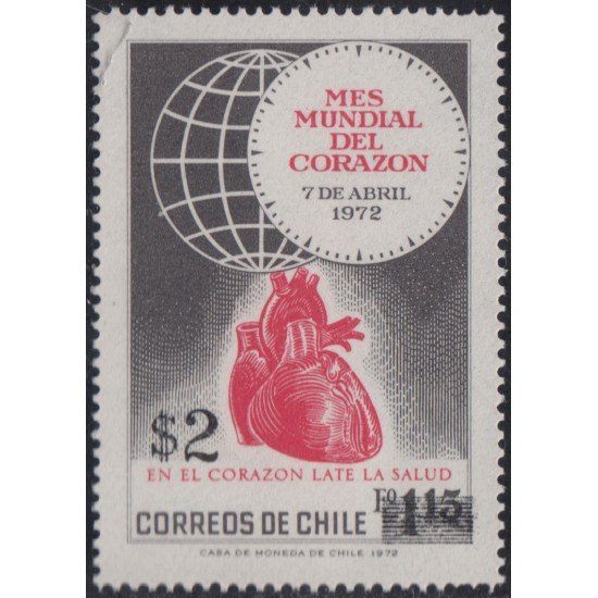 Chile 607 1982 Mes mundial el corazón MNH Chile 607 1982 Mes mundial el corazón MNH