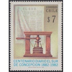 Chile 608 1982 Centenario del diario El Sur de Concepción MNH Chile 608 1982 Centenario del diario El Sur de Concepción MNH