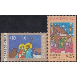 Chile 610/11 1982 Navidad Christmas MNH Chile 610/11 1982 Navidad Christmas MNH