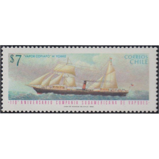 Chile 612 1982 Vapor Copiapó W. Yorke MNH