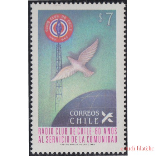 Chile 613 1982 60 Años de la Radio Club de Chile MNH