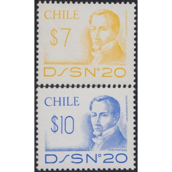 Chile 614/15 1982 Diego Portales MNH Chile 614/15 1982 Diego Portales MNH