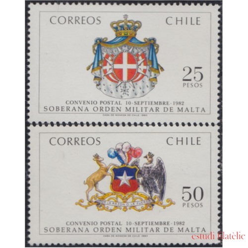 Chile 616/17 1983 Soberana Orden de Malta MNH