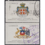 Chile 616/17 1983 Soberana Orden de Malta usados