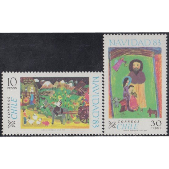 Chile 641/42 1983 Navidad Christmas MNH Chile 641/42 1983 Navidad Christmas MNH