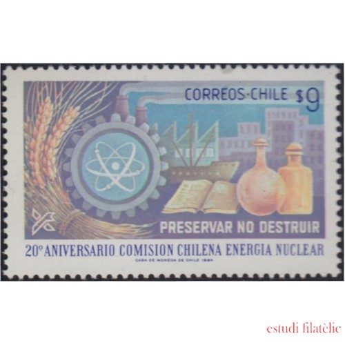 Chile 650 1984 20º Aniversario comisión chilena de energía nuclear MNH