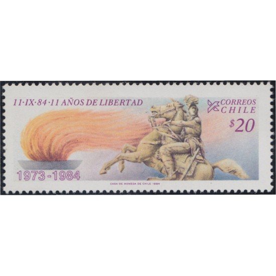 Chile 673 1984 Once años de Libertad MNH Chile 673 1984 Once años de Libertad MNH