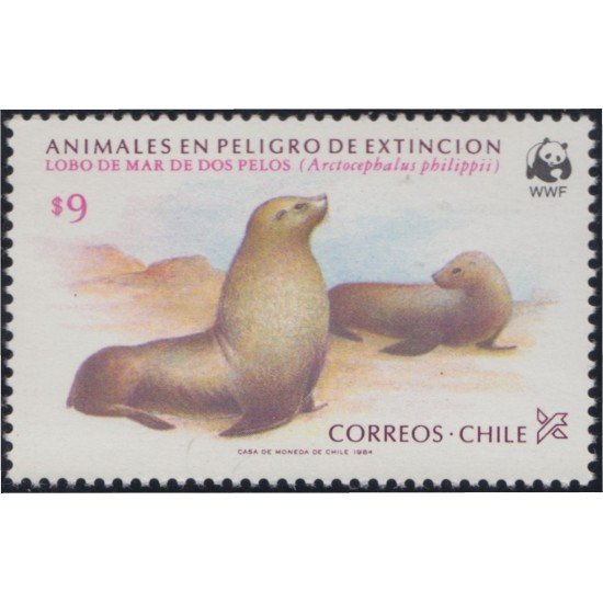 Chile 678 1984 Animales en peligro de extinción Lobo de Mar MNH Chile 678 1984 Animales en peligro de extinción Lobo de Mar MNH