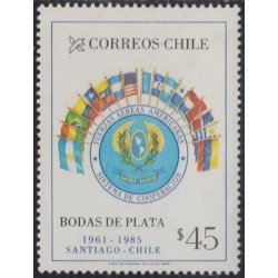 Chile 696 1985 Sistema de cooperación de las fuerzas aéreas americanas MNH Chile 696 1985 Sistema de cooperación de las fuerzas aéreas americanas MNH