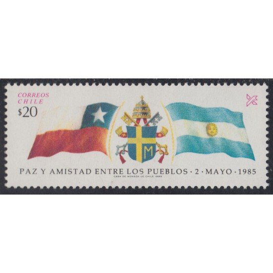 Chile 697 1985 Paz y amistad entre los pueblos Chile y Argentina MNH