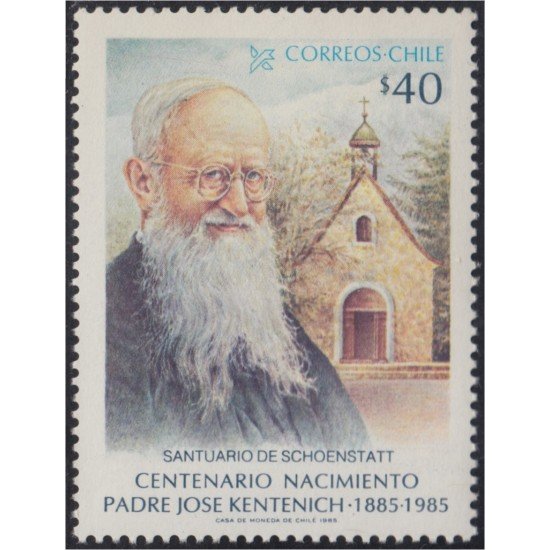 Chile 698 1985 Santuario de Schoenstatt Padre José Kentenich MNH Chile 698 1985 Santuario de Schoenstatt Padre José Kentenich MNH
