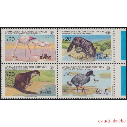 Chile 702/05 1985 Animales en peligro de extinción Fauna MNH