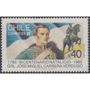 Chile 713 1985 Gral. José Miguel Carreras Verdugo MNH