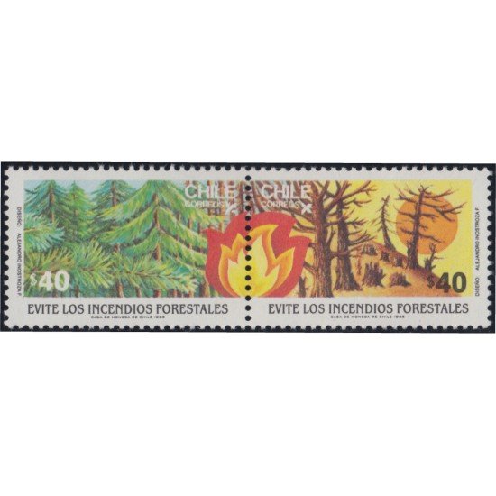 Chile 720/21 1985 Evite los incendios forestales MNH Chile 720/21 1985 Evite los incendios forestales MNH