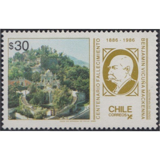 Chile 727 1986 Benjamín Vicuña Mackenna MNH Chile 727 1986 Benjamín Vicuña Mackenna MNH