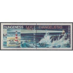 Chile 728/29 1986 Faros de Chile Punta Dungeness y Evangelista MNH Chile 728/29 1986 Faros de Chile Punta Dungeness y Evangelista MNH