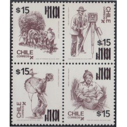 Chile 772/75 1987 Artesanos y personajes típicos MNH Chile 772/75 1987 Artesanos y personajes típicos MNH