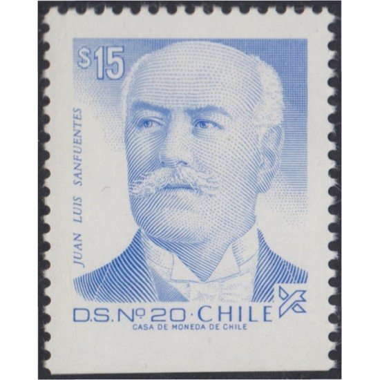 Chile 776a 1987 Juan Luis Sanfuentes procedente de carnet MNH